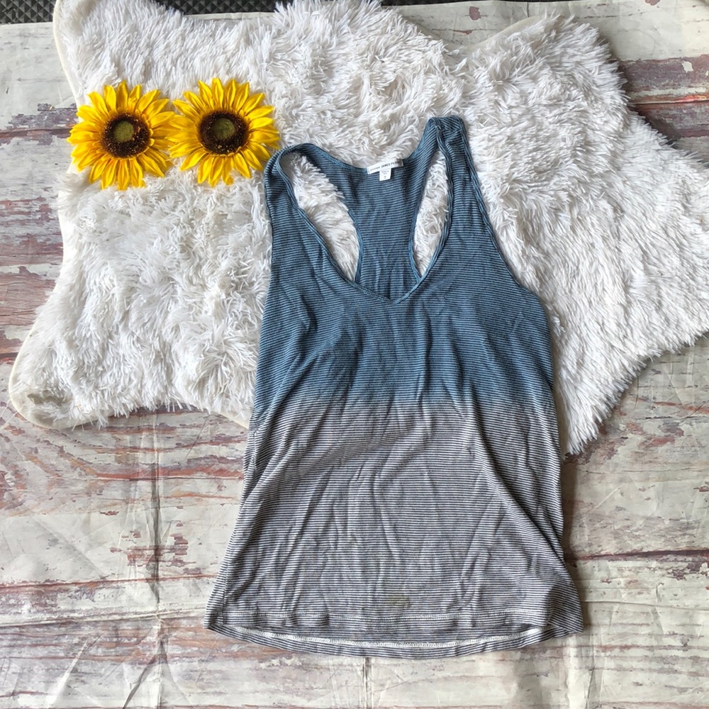 Blue and Gray Women's Tank Top